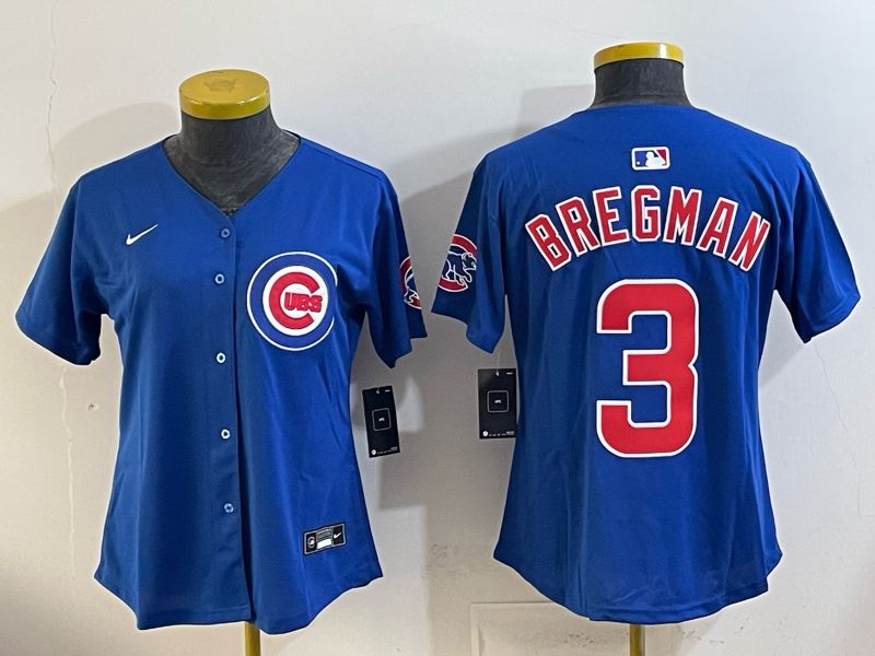 Youth 2026 Chicago Cubs #3 Bregman Blue Game Nike MLB Jersey style 001